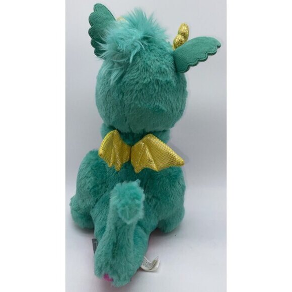 Hallmark Misty The Dragon Plush Stuffed Animal Green Pink Yellow Horns 11 inches - Picture 5 of 12
